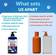 Salmon Oil For Dogs 3 For Dogs 8 FL OZ Wild Alaskan Salmon Fish Oil