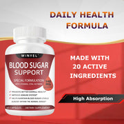 WINYEL Blood Sugar Complex Pure Premium Supplement - Supports Healthy Blood Sugar Already Within Normal Range Natural With Cinnamon, Bitter Melon, Chromium, Mulberry, Alpha Lipoic Acid, 60Capsules