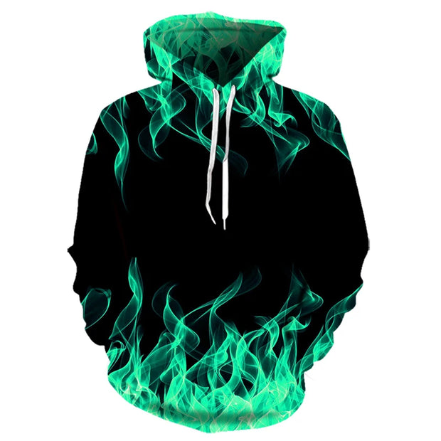 Hoodie New Colorful Flame Graphic Hoodie 3D Print
