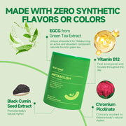 QUITMOOD-METABOLISM Vitamin Capsules, Green Tea Extract Chromium Picolinate Black Cumin Seed Vitamin B12, 60 Capsules