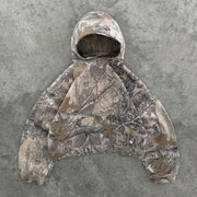 Blokette Retro Tactical Camouflage Zipper Cotton-Padded Jacket Women's Y2K Harajuku Gothic Plush Warm Casual Hoodie Sweatshirt