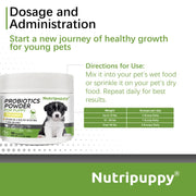 Dog Probiotic Powder Supplement - Supports Digestive Health&Relieves Diarrhea,Boosts Immune System for Puppy Adult Senior Dogs