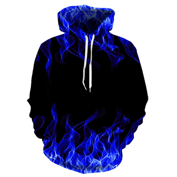 Hoodie New Colorful Flame Graphic Hoodie 3D Print