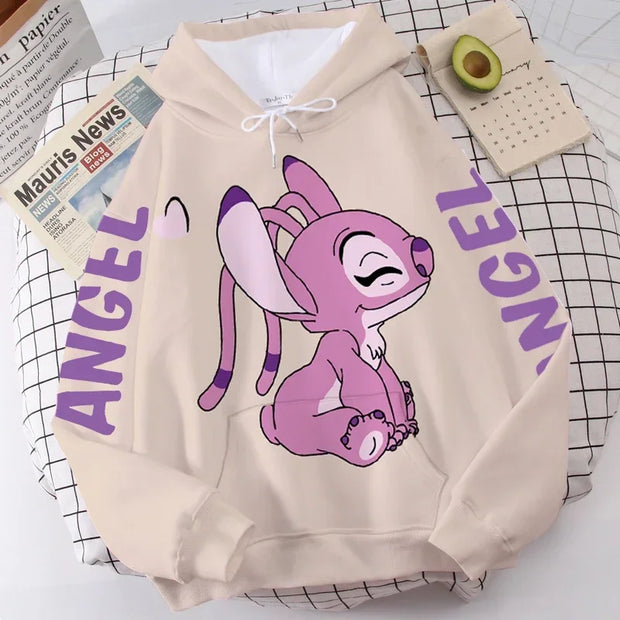 Disney Hoodie Fashion Stitch Angel Monster