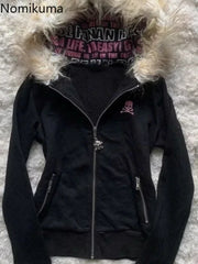 Black Goth Hoodie Women's Clothes.