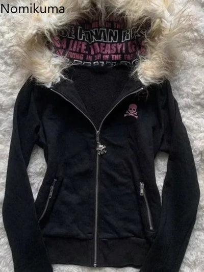 Black Goth Hoodie Women's Clothes.
