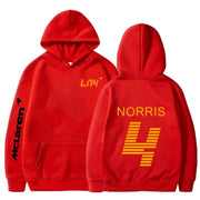 F1 Lando Norris Printed Classic Basic Hooded Sweatshirt