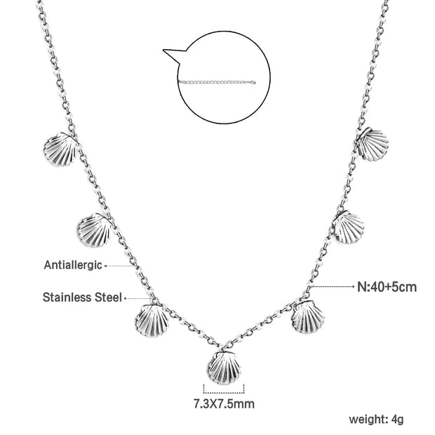 Shell Starfish Pendant Necklace