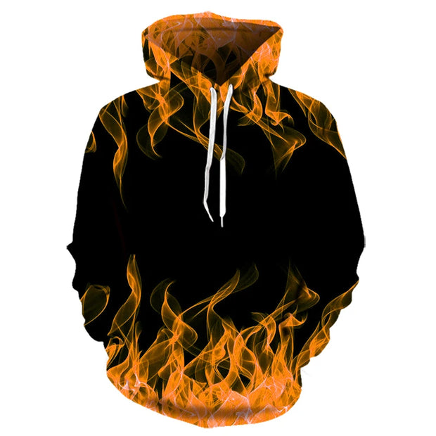Hoodie New Colorful Flame Graphic Hoodie 3D Print