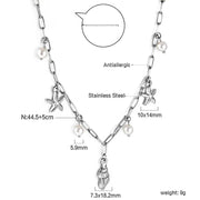Shell Starfish Pendant Necklace