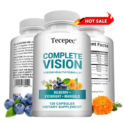 Eye Health Supplement - Vitamin C, E, Lutein, Zeaxanthin, Bilberry - Promotes Healthy Vision and Relieves Eye Fatigue