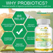 Digestive Enzyme Capsules - with Probiotics & Prebiotics - Promote Digestion, Intestinal Health, Relieve Flatulence