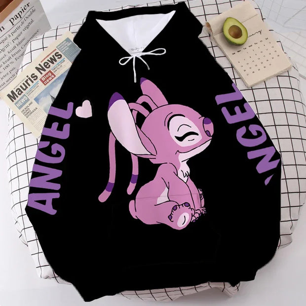 Disney Hoodie Fashion Stitch Angel Monster