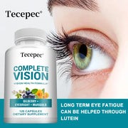 Eye Health Supplement - Vitamin C, E, Lutein, Zeaxanthin, Bilberry - Promotes Healthy Vision and Relieves Eye Fatigue