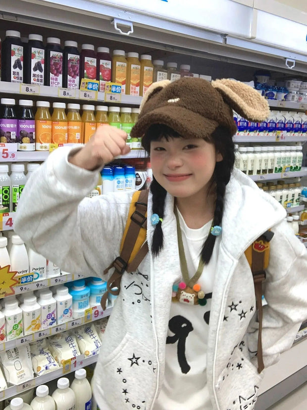 Y2K Stars Bears Embroidery Hoodies