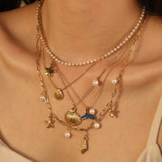 Shell Starfish Pendant Necklace