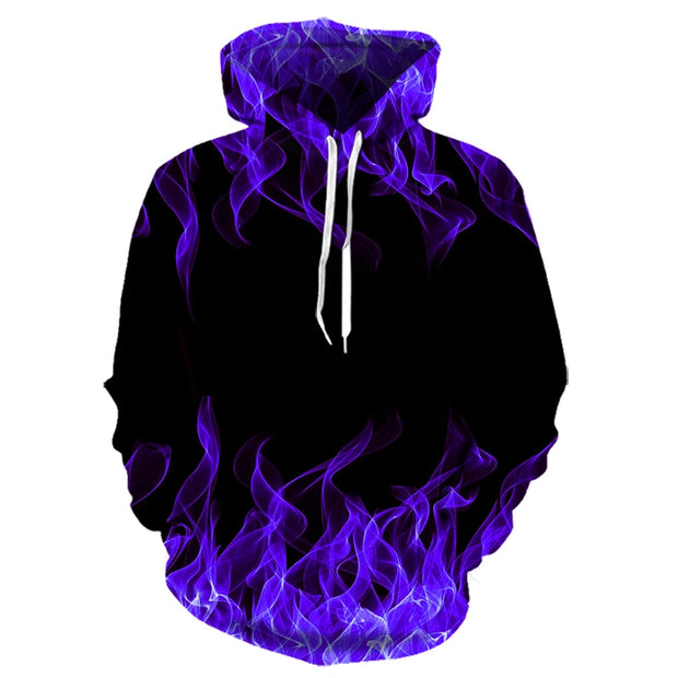 Hoodie New Colorful Flame Graphic Hoodie 3D Print