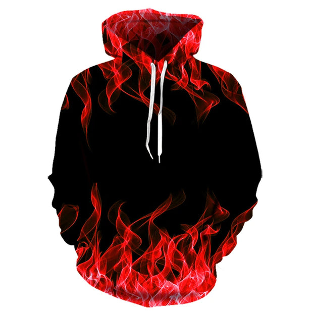 Hoodie New Colorful Flame Graphic Hoodie 3D Print