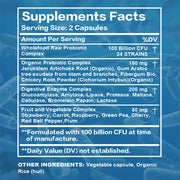 Probiotics 100 Billion CFU - Good for Gut Health, Relieves Bloating, Improves Mood and Relaxation