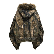 Blokette Retro Tactical Camouflage Zipper Cotton-Padded Jacket Women's Y2K Harajuku Gothic Plush Warm Casual Hoodie Sweatshirt