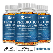 Probiotics 100 Billion CFU - Good for Gut Health, Relieves Bloating, Improves Mood and Relaxation