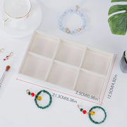 Jewelry Organizer Set - 4 Beige Trays For Earrings, Bracelets & Necklaces