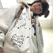Y2K Stars Bears Embroidery Hoodies