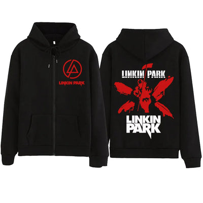 Classic Linkin-Park Graphic Print Hooded Men Women