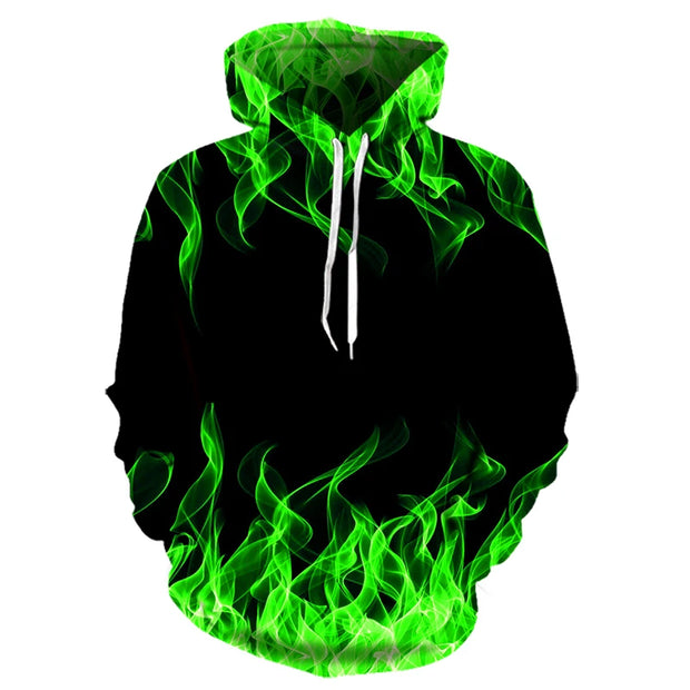Hoodie New Colorful Flame Graphic Hoodie 3D Print