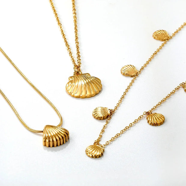 Shell Starfish Pendant Necklace